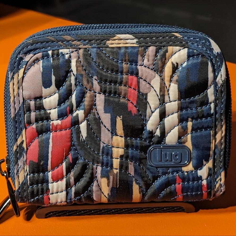 Lug Splits Compact RFID Wallet - Riverwalk Navy, LIKE NEW ✨DISCONTINUED!✨